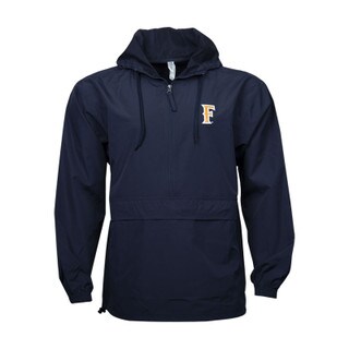 Ouray Packable "F" Windbreaker - Navy